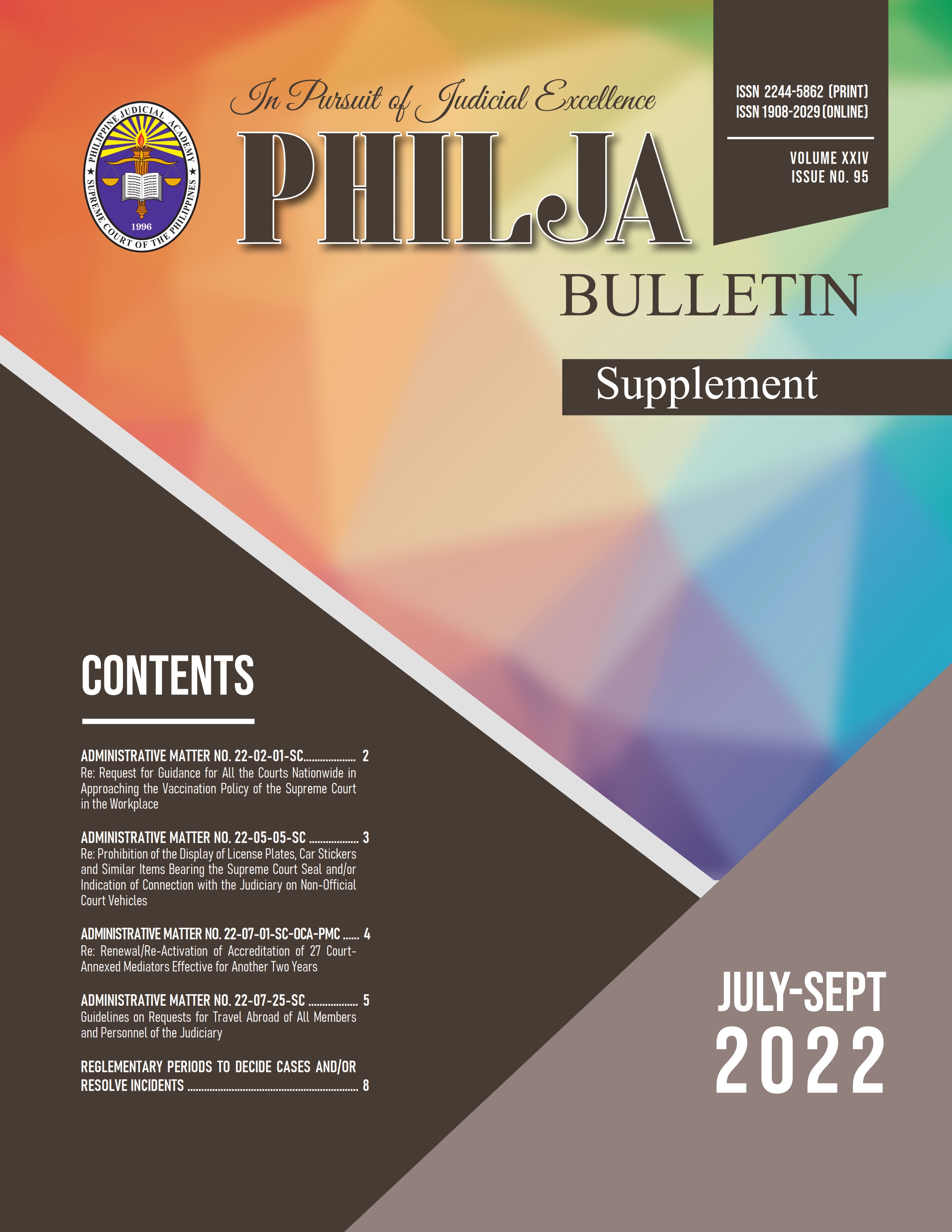 Bulletin 95 Supplement
